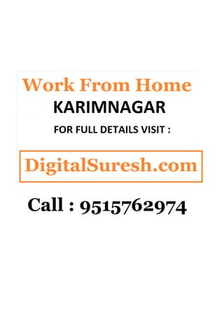 Work from home karimnagar