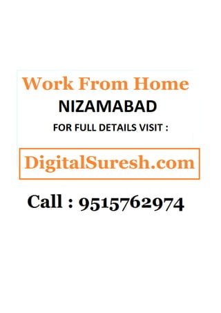 Work from home  nizamabad