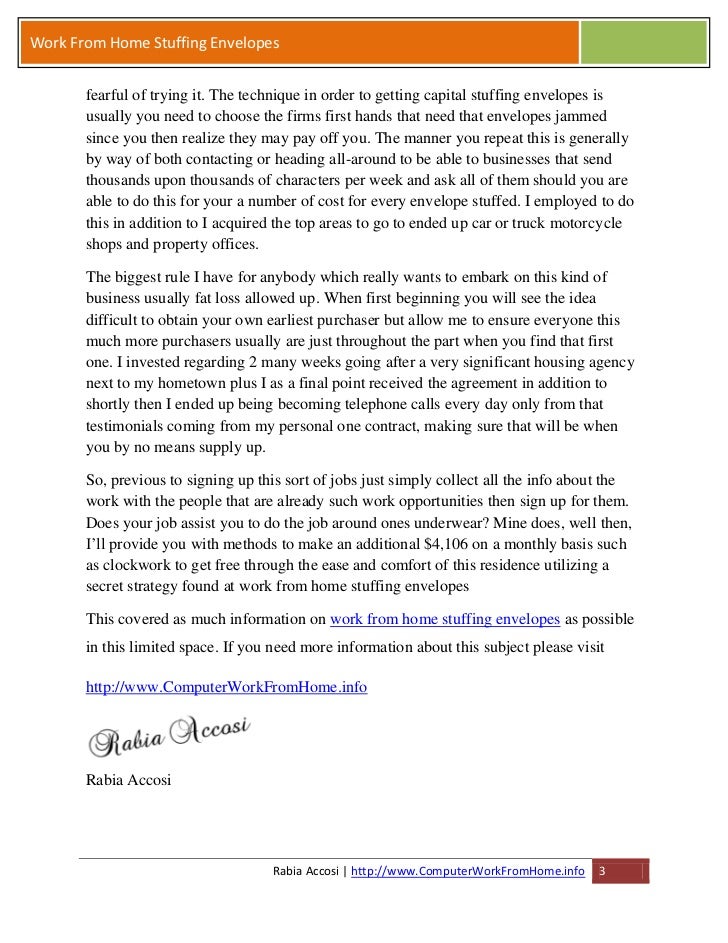 How to Run a Work From Home Stuffing Envelopes Home Business Now