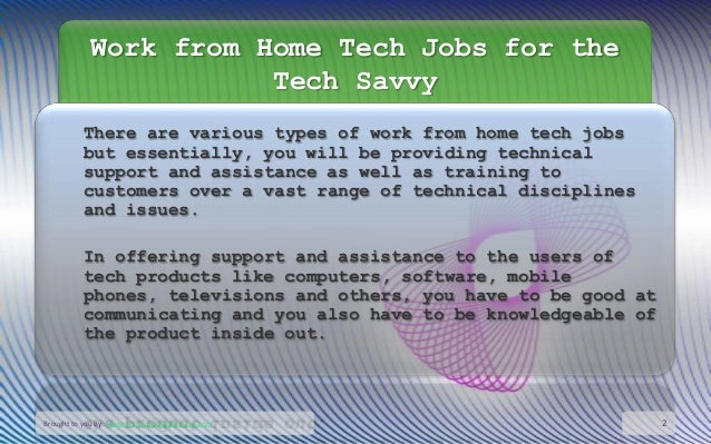 Work From Home Tech Jobs