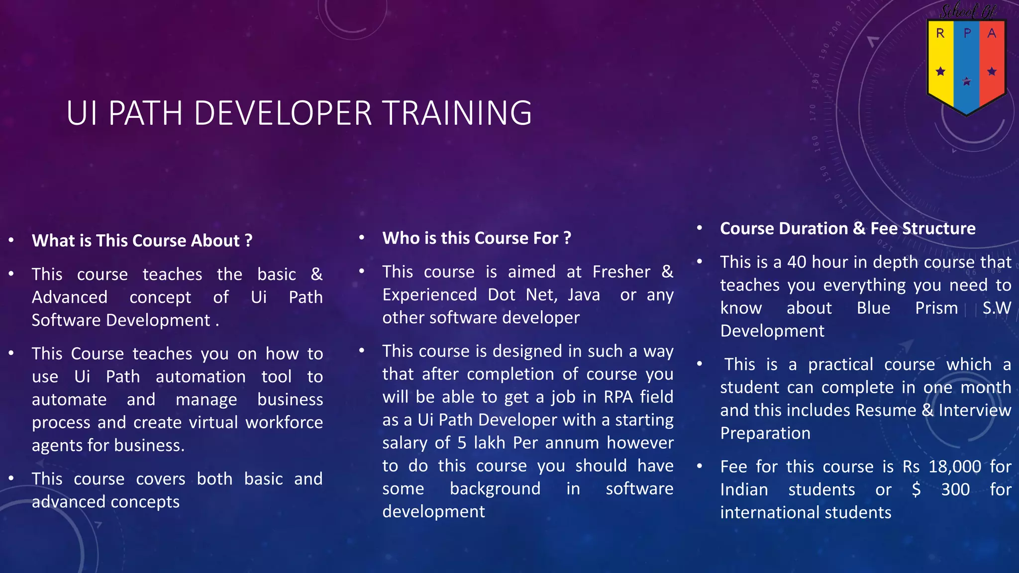 Work fusion course content