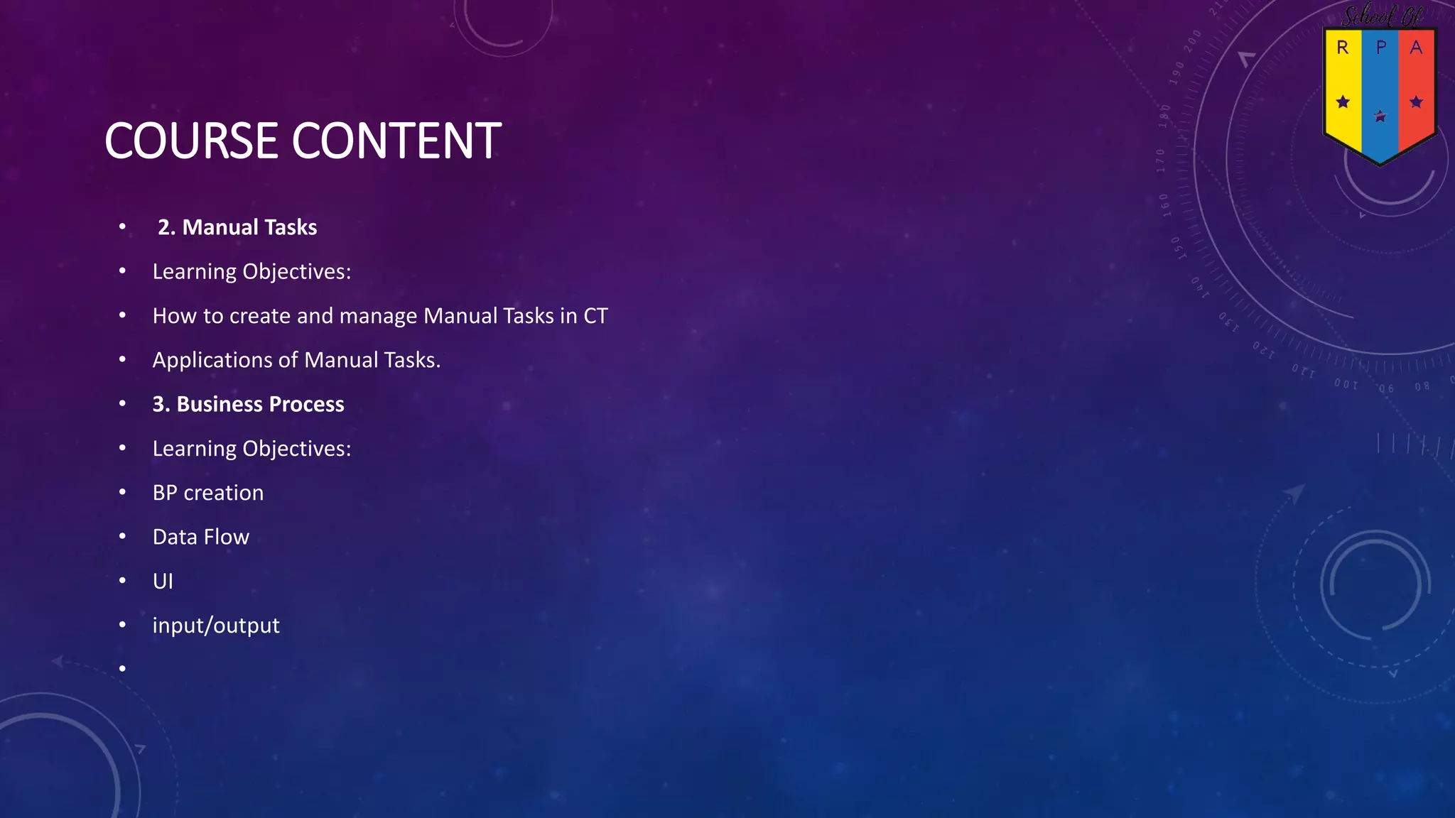 Work fusion course content