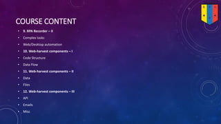 Work fusion  course content