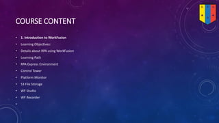 Work fusion  course content