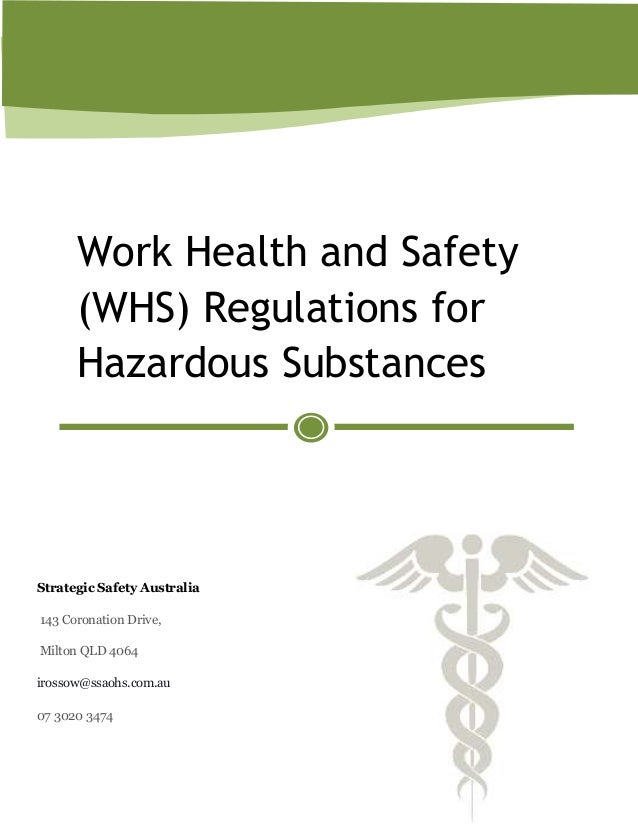 Work health and safety (whs) regulations for hazardous substances