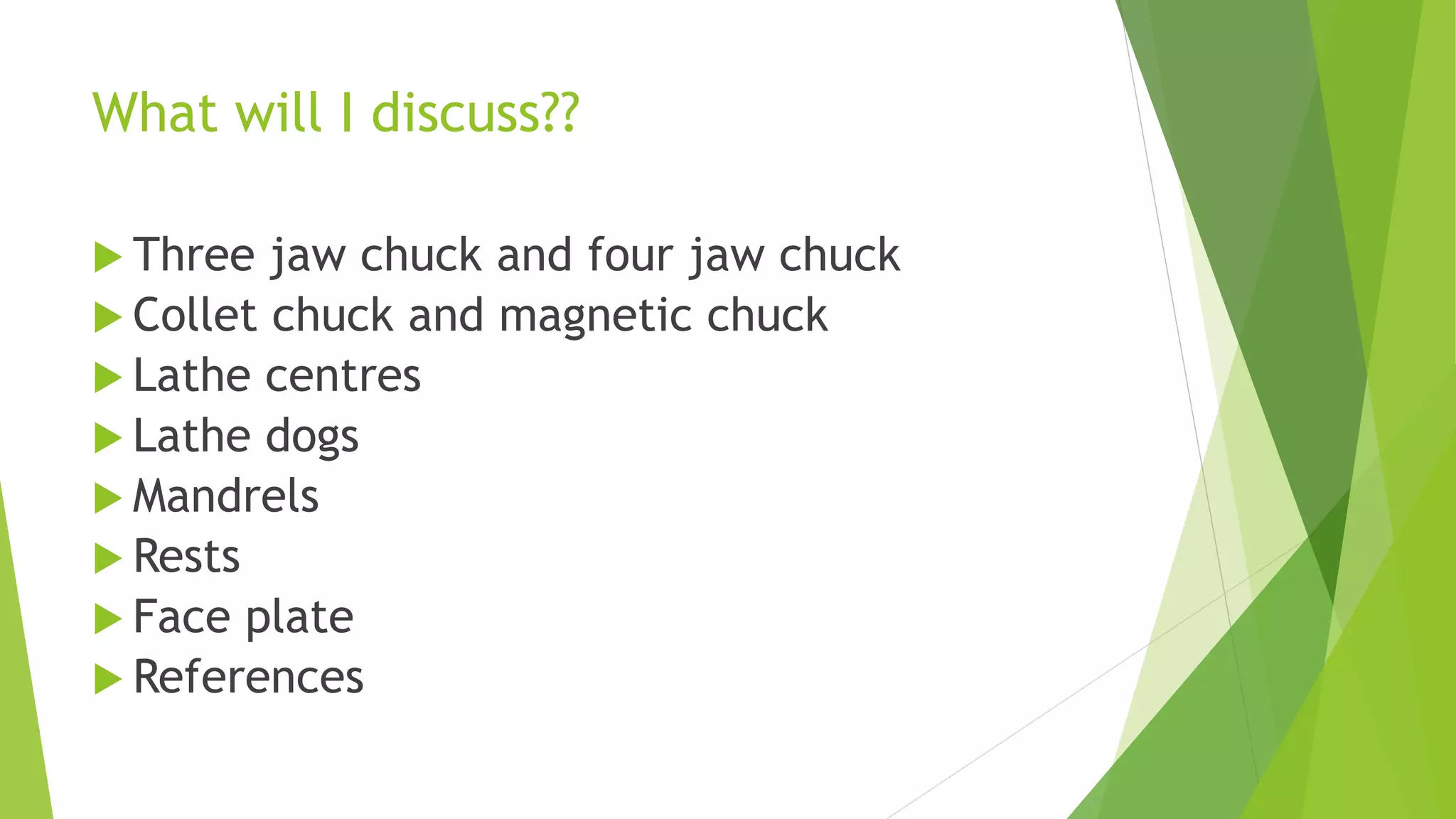 Work holding devices of lathe PPT