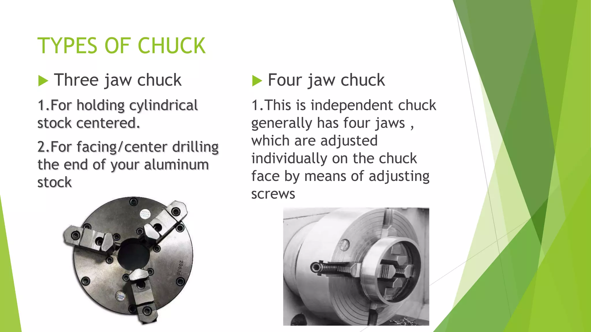Work holding devices of lathe PPT