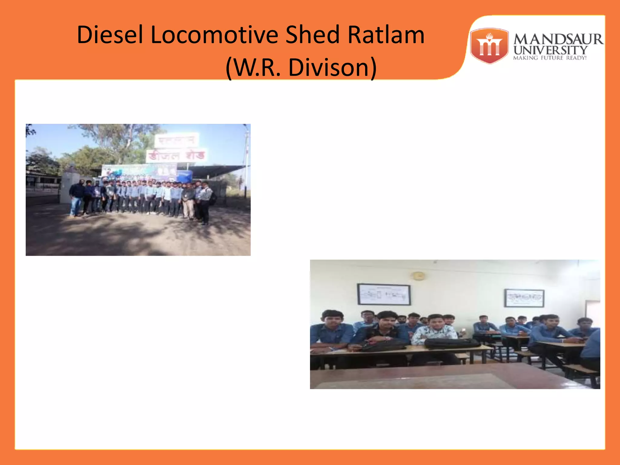 Diesel Locomotive Shed Ratlam
(W.R. Divison)
 