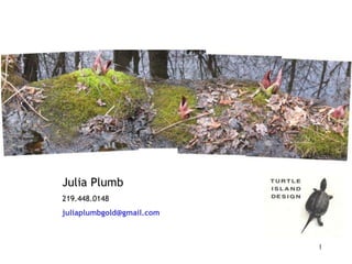 Julia Plumb
219.448.0148
juliaplumbgold@gmail.com



                           1
 