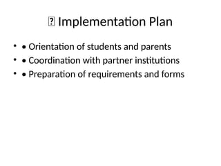 Comprehensive Work Immersion Implementation Plan for SY 2026–2027 | PPTX