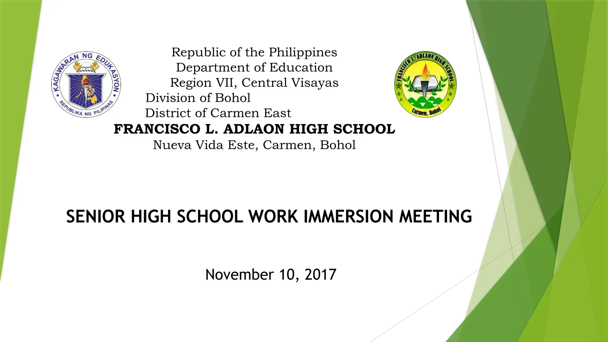 SENIOR HIGH SCHOOL WORK IMMERSION MEETING.pptx
