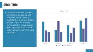 Slide Title
13
0
1
2
3
4
5
6
Category 1 Category 2 Category 3 Category 4
Chart Title
Series 1 Series 2 Series 3
• Lorem ipsum dolor sit amet,
consectetur adipiscing elit,
sed do eiusmod tempor
incididunt ut labore et dolore
magna aliqua. Ut enim ad
minim veniam, quis nostrud
exercitation ullamco laboris
nisi ut aliquip ex ea commodo
consequat.
 