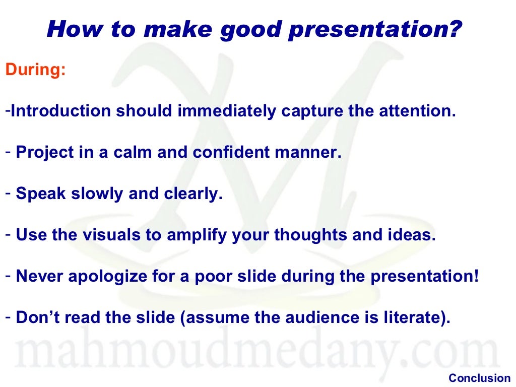 How to make good presentation?