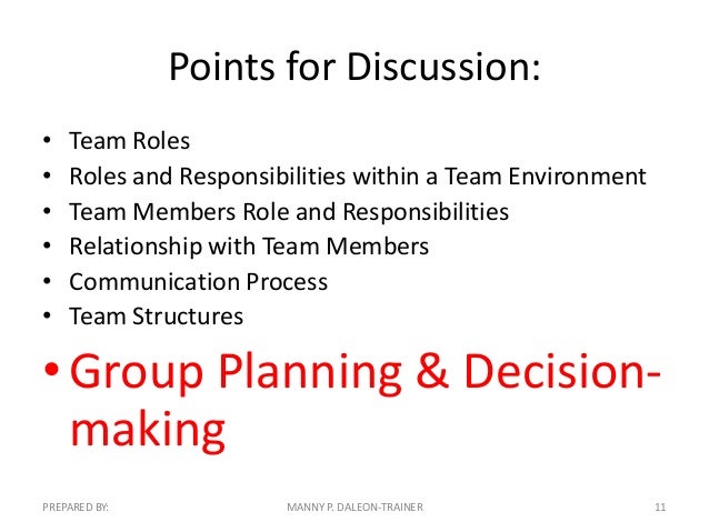 work in a team environment team environment