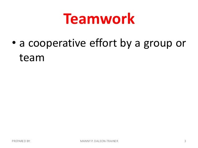 work in a team environment team environment