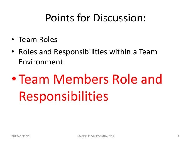 work in a team environment team environment