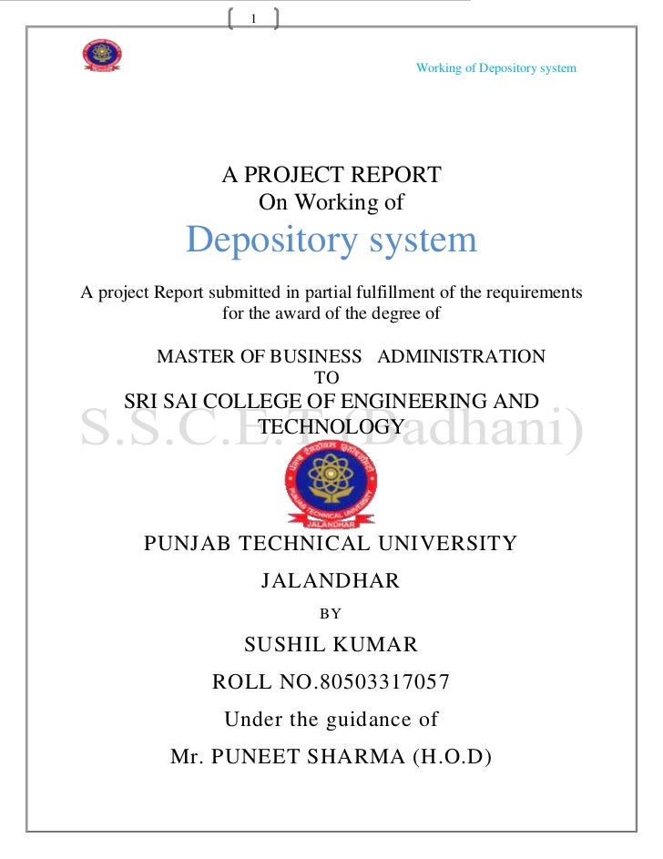 Depository system of stock trading in india