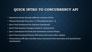Working With Concurrency In Java 8 | PPT