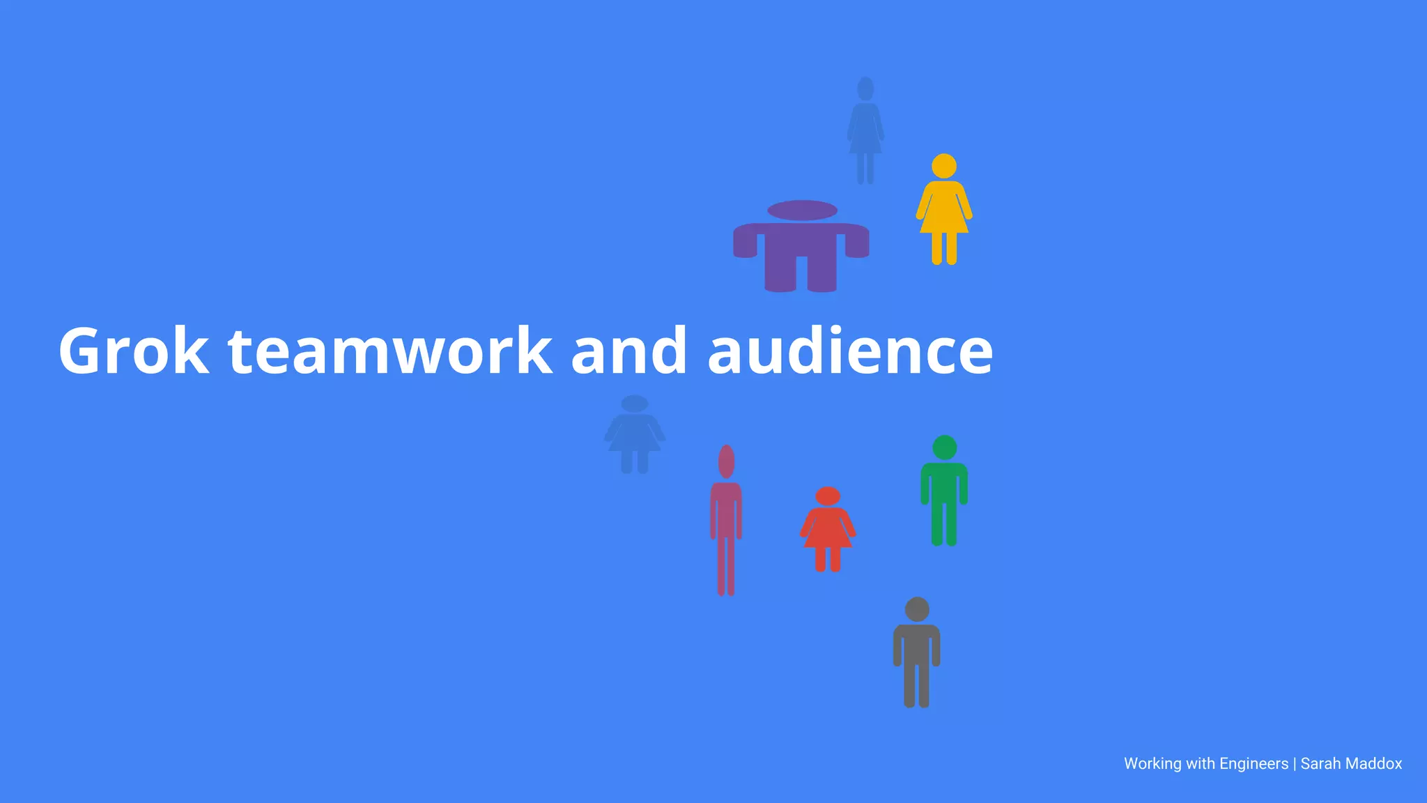 Working with Engineers | Sarah Maddox
Go for co-location
 