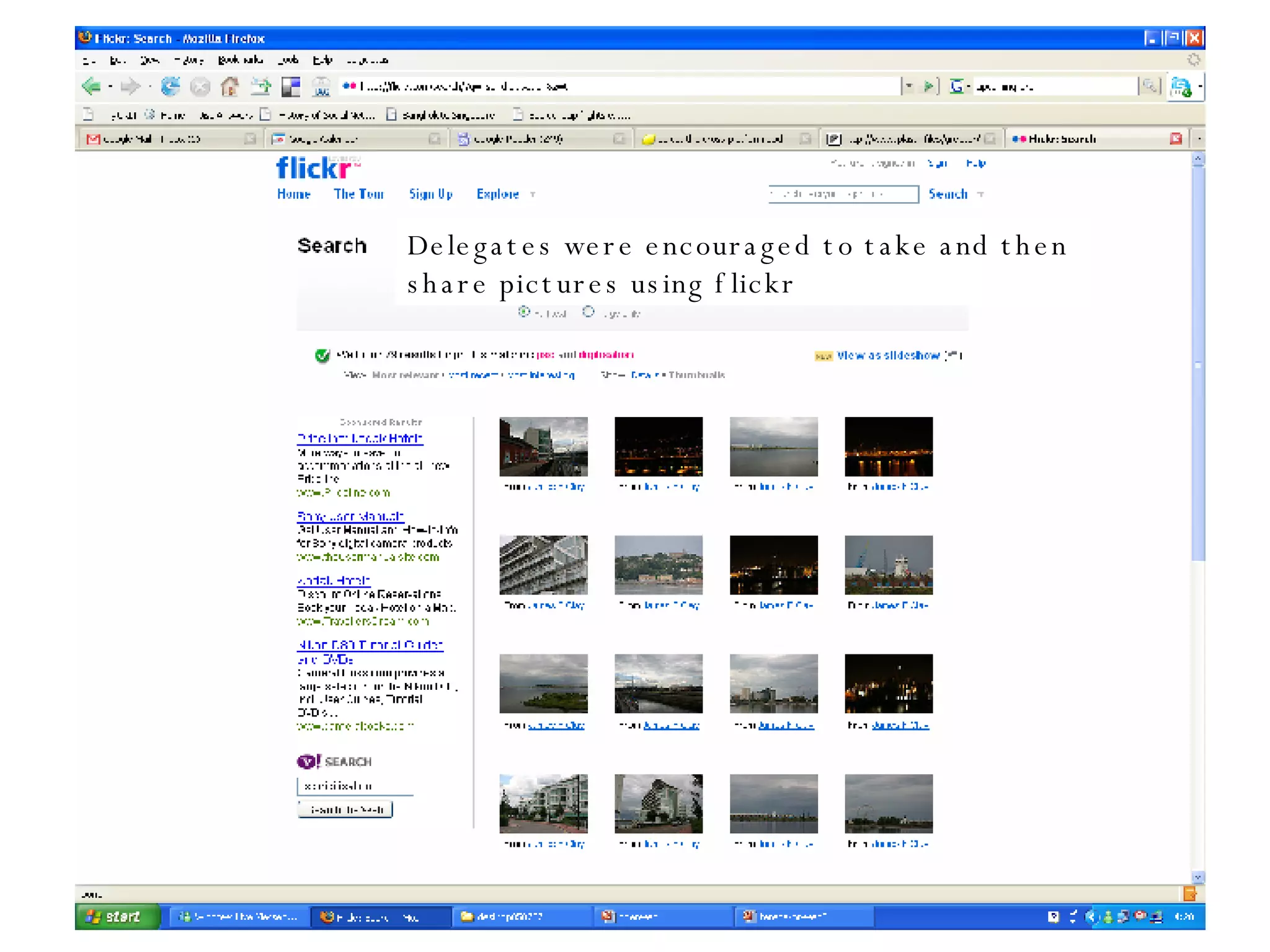 Delegates were encouraged to take and then  share pictures using flickr 