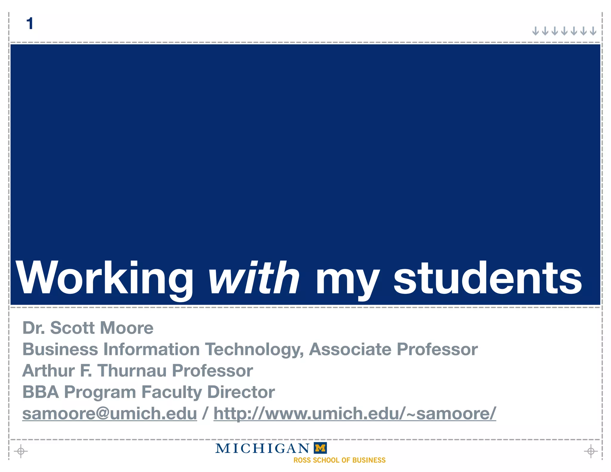 Working With Your Students