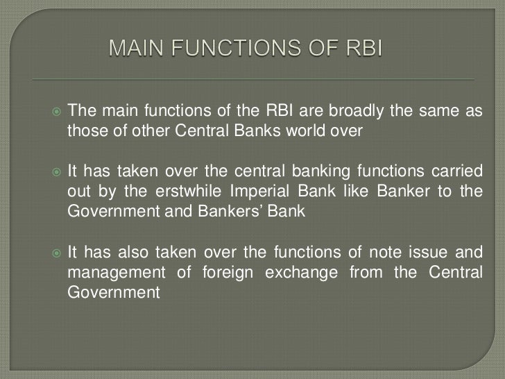 role and functions of rbi
