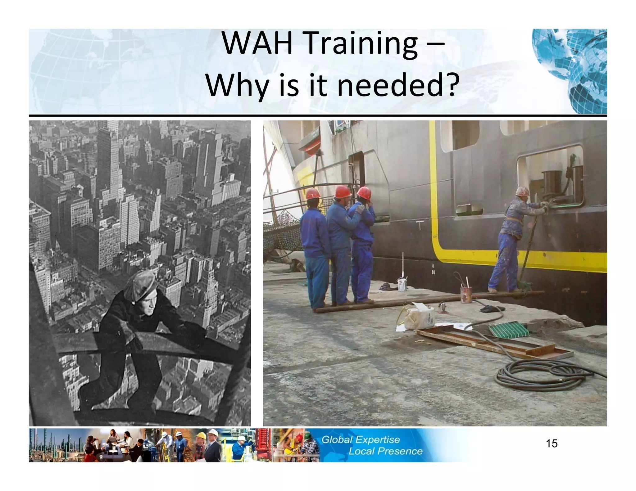 WAH Training –
Why is it needed?
RST-FP&FF V2 GL 27-11-11 15
 