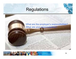 RST-FP&FF V2 GL 27-11-11 16
Regulations
What are the employer’s responsibilities?
What are your responsibilities?
 