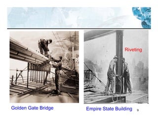 9
Golden Gate Bridge
Riveting
Empire State Building
 