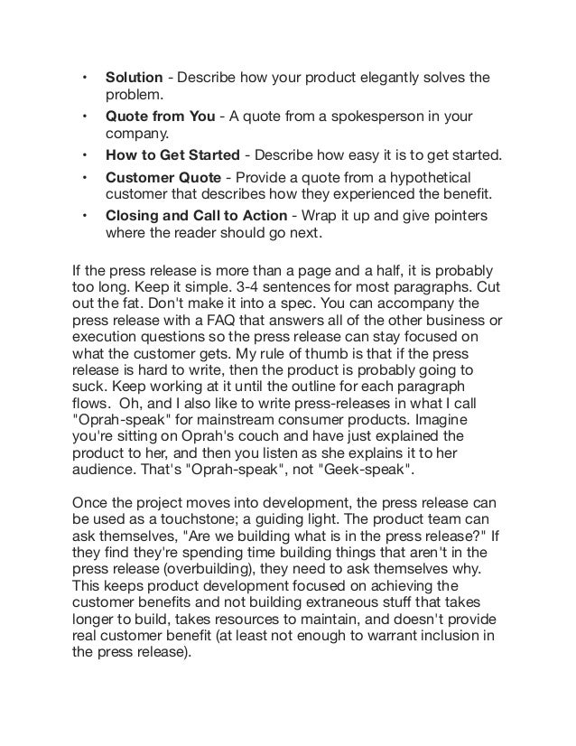 Working Backwards approach used by Amazon