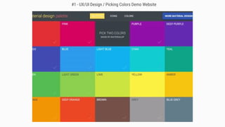 #1 - UX/UI Design / Picking Colors Demo Website
 