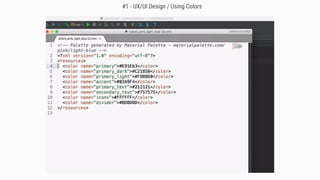 #1 - UX/UI Design / Using Colors
 