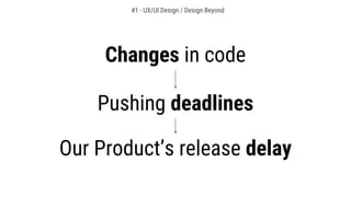#1 - UX/UI Design / Design Beyond
Pushing deadlines
Our Product’s release delay
Changes in code
 