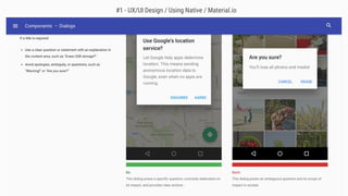 #1 - UX/UI Design / Using Native / Material.io
 