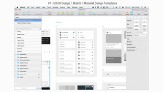 #1 - UX/UI Design / Sketch / Material Design Templates
 