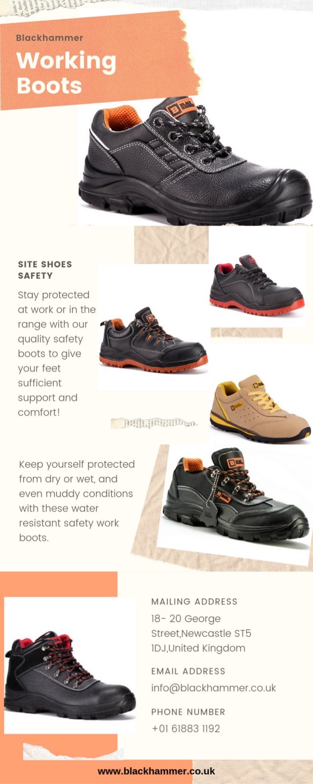 safety boots black hammer
