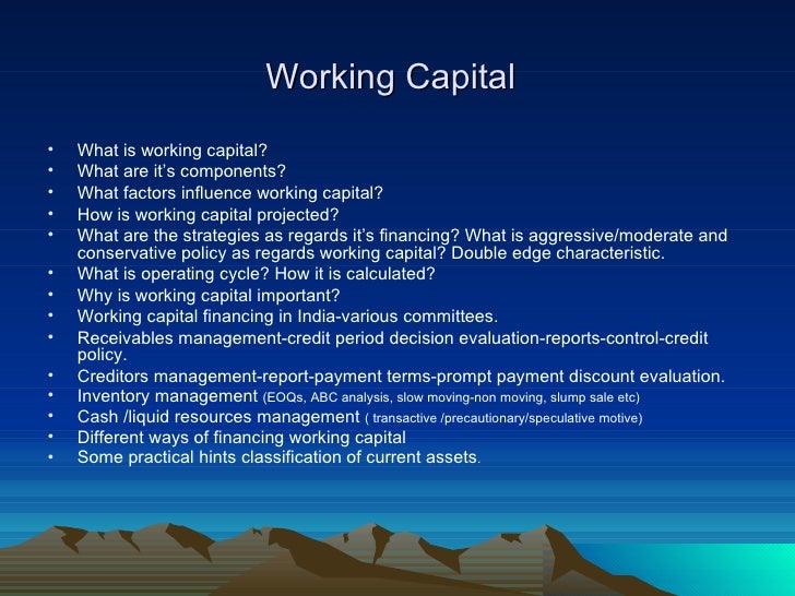 define working capital