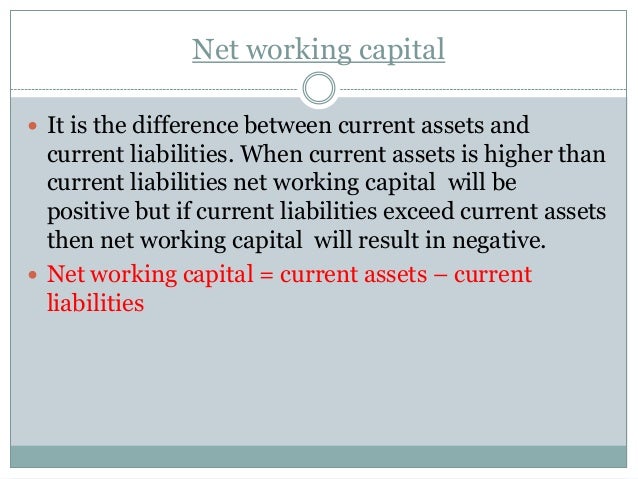 Working Capital