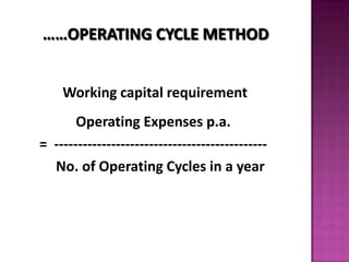 Working Capital Methods Working Capital Assessment | PPTX