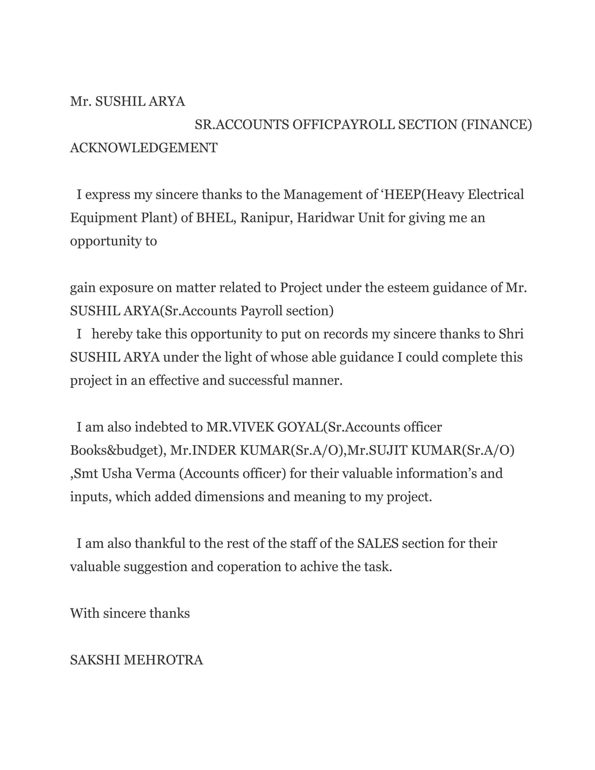 Working Capital Introduction