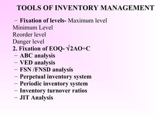 Reorder Level Fixation Working Capital Management | PPT