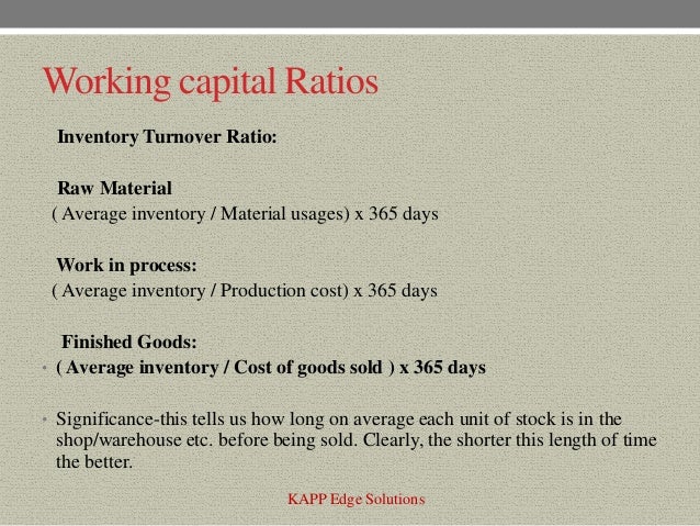 working capital ratios juve cenitdelacabrera co
