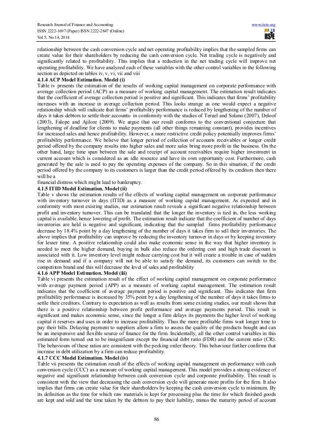Phd thesis on working capital management