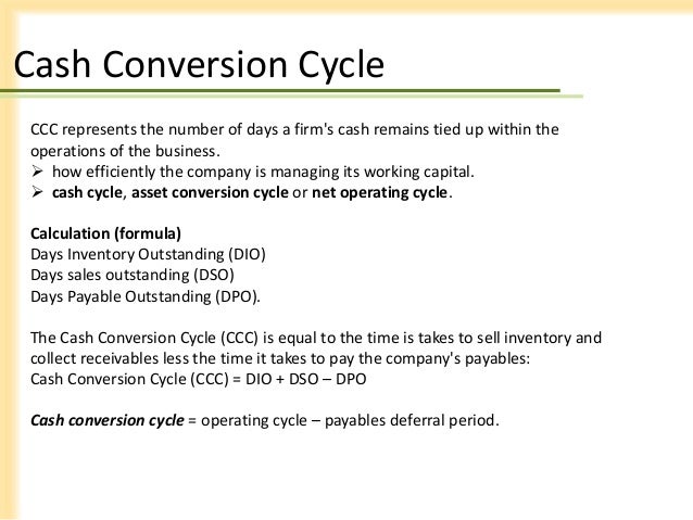 cash conversion cycle formula