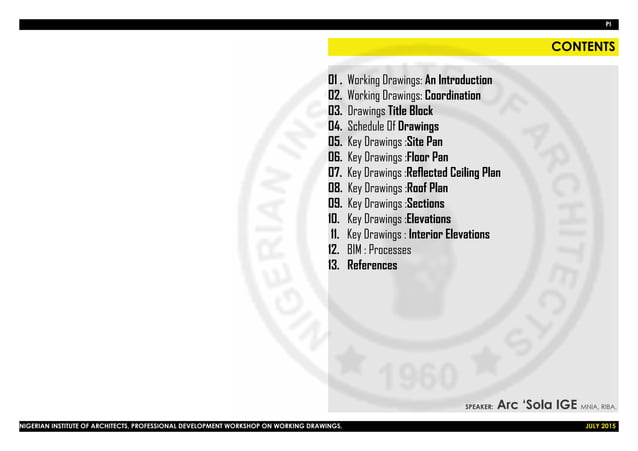 Working Drawings Checklists | PDF | Drawing and Sketching | Arts and Crafts