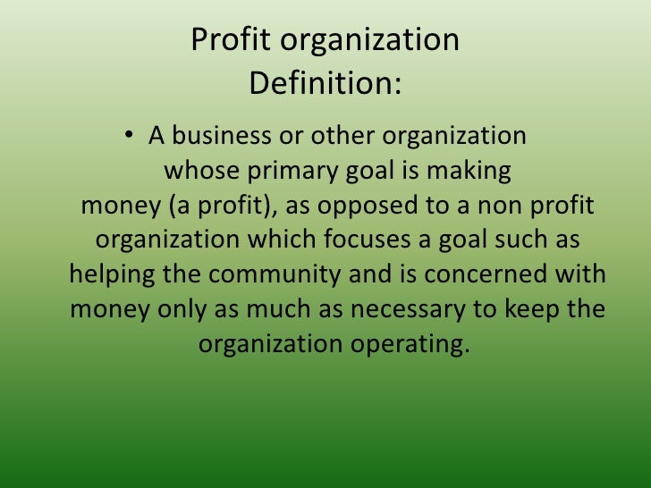 Working for a non profit organisation versus working
