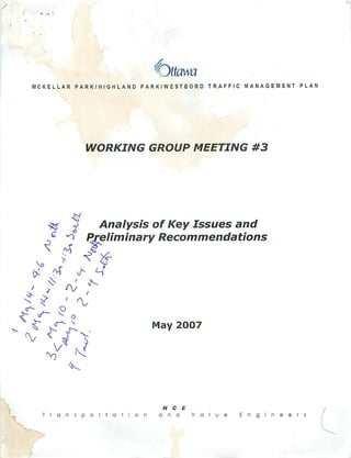 Working Group Meeting 3 - Analysis of Key Issues and Preliminary Recommendations