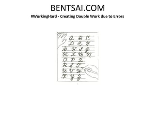 BENTSAI.COM
#WorkingHard - Creating Double Work due to Errors
 