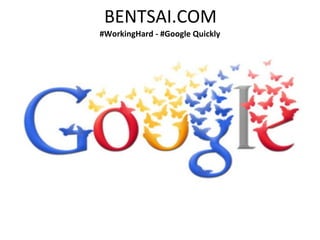 BENTSAI.COM
#WorkingHard - #Google Quickly
 