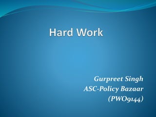 Gurpreet Singh
ASC-Policy Bazaar
(PWO9144)
 